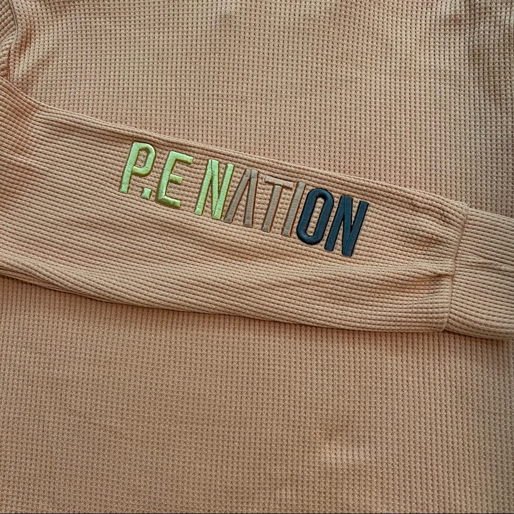 P.E Nation Rebound Waffle Knit Hoodie In Coral size Medium - Picture 9 of 15